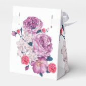 Elegante Lila Blume Personalisiert Hochzeit Geschenkschachtel (Rückseite)