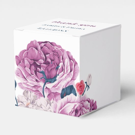 Elegante Lila Blume Personalisiert Hochzeit Geschenkschachtel (Vorderseite)