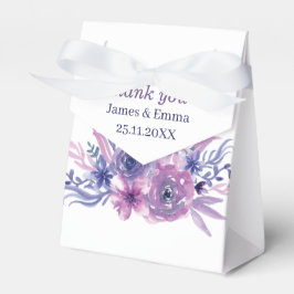 Elegante Lila Blume Personalisiert Hochzeit Geschenkschachtel