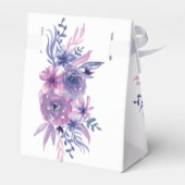 Elegante Lila Blume Personalisiert Hochzeit Geschenkschachtel (Rückseite)