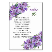 Elegante Lila Blume Personalisiert Hochzeit