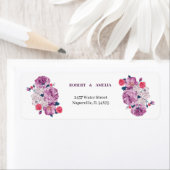 Elegante Lila Blume Personalisierte Rücksendeadres (Insitu)