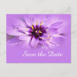 Elegante lila Blume Save the Date Postkarte