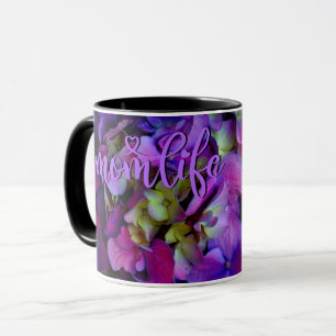 Elegante lila Blume Tasse