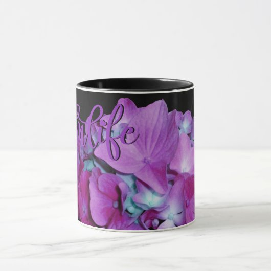 Elegante lila Blume Tasse (Zentrum)