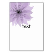 Elegante lila Blume Tischnummer (Rückseite)