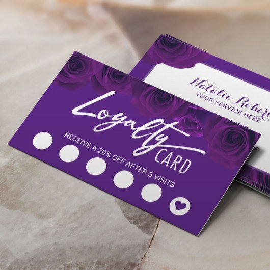 Elegante Lila Blume Treuekarte