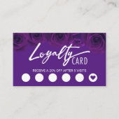 Elegante Lila Blume Treuekarte (Vorderseite)