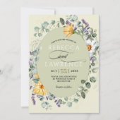 Elegante lila Blumen Einladung (Vorderseite)