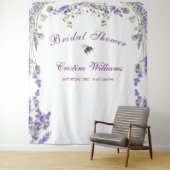 Elegante lila Blumen Engagement Party Tapestry Wandteppich (Beispiel)