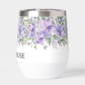 Elegante lila Blumen-Hochzeitsdusche (Rückseite)