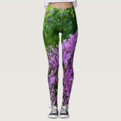 Elegante lila Blumen lila Lila Leggings (Vorderseite)