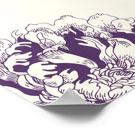 Elegante Lila Blumen Poster (Ecke)