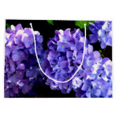 Elegante, lila Blumen und Auberginen Große Geschenktüte (Rückseite)