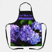 Elegante, lila Blumen und Auberginen Schürze (Vorderseite)