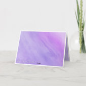 Elegante Lila Blumenappy Geburtstagskarte Dankeskarte (Rückseite)