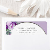 Elegante Lila Blumenberge Rücksendeadresse (Insitu)