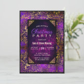 Elegante lila Blumendach-Imitate Weihnachten Einladung (Stehend Vorderseite)