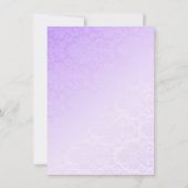 Elegante Lila Blumendusche Einladung (Rückseite)