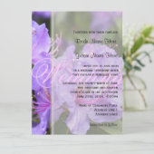 Elegante lila Blumenfrüchte/Sommerhochzeit Einladung (Stehend Vorderseite)