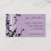 Elegante lila Blumengeschäfts-Karten Visitenkarte (Rückseite)