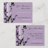 Elegante lila Blumengeschäfts-Karten Visitenkarte (Vorne/Hinten)