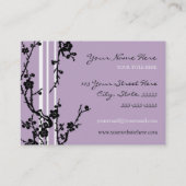 Elegante lila Blumengeschäfts-Karten Visitenkarte (Rückseite)