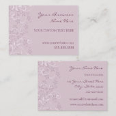 Elegante lila Blumengeschäfts-Karten Visitenkarte (Vorne/Hinten)