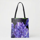 Elegante, lila, blumengeschmückte Hydrangeas Tasche (Vorderseite)