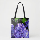 Elegante, lila, blumengeschmückte Hydrangeas Tasche (Vorderseite)