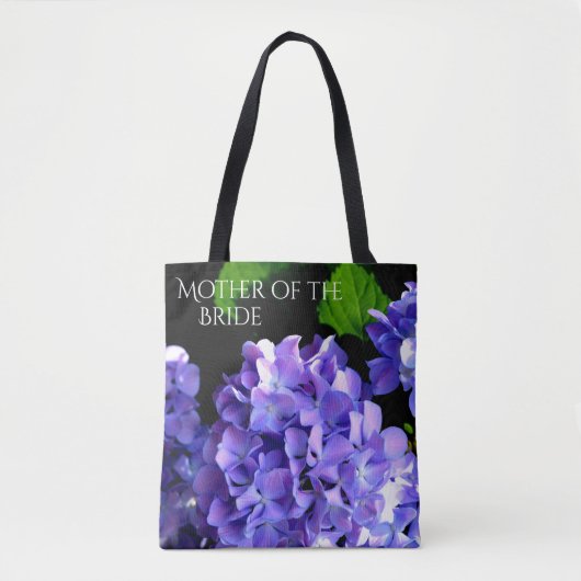 Elegante, lila, blumengeschmückte Hydrangeas Tasche (Vorderseite)