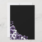 Elegante Lila Blumenhochzeit Einladung (Rückseite)