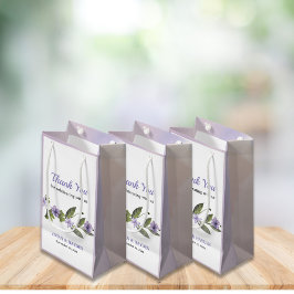 Elegante Lila Blumenhochzeit Kleine Geschenktüte