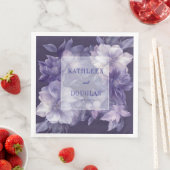 Elegante Lila Blumenhochzeit Napkin Serviette (Beispiel)