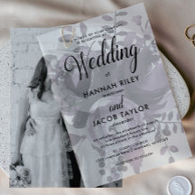 Elegante Lila Blumenkalligraphie Hochzeit