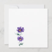 Elegante Lila Blumenkarte Danke Karte (Rückseite)