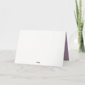 Elegante Lila BlumenschluchtVielen Dank Dankeskarte (Rückseite)