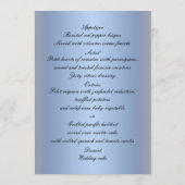 Elegante Lila Blumenschmetterlingskarte Menükarte (Rückseite)