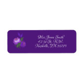 Elegante Lila Blumenschrift (Vorne)