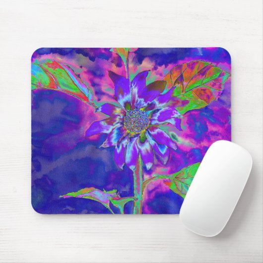 Elegante lila Blumensonne Mousepad (Mit Mouse)