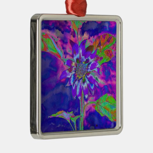 Elegante lila Blumensonne Ornament Aus Metall (Rechts)