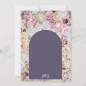 Elegante Lila Blumenstrasse Sommer-Bachelorette Einladung (Rückseite)