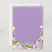 Elegante Lila Blumenstrauß Goldmedaille Dankeskarte (Rückseite)