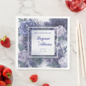 Elegante Lila Blumenzarge Serviette (Beispiel)