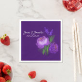 Elegante Lila Blumenzitterung Serviette (Beispiel)