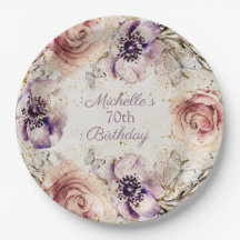 Elegante Lila Blush Pink 70. Geburtstagsparty