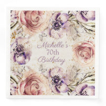 Elegante Lila Blush Pink 70. Geburtstagsparty