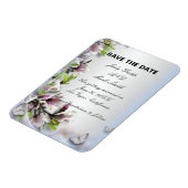 Elegante Lila Blüten und Schmetterlinge Save the D Magnet (Linke Seite)