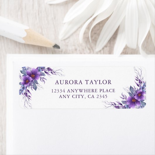 Elegante Lila Blütenhochzeit (Insitu)