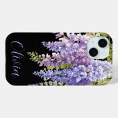 Elegante lila Blütenweide Case-Mate iPhone Hülle (Rückseite (Horizontal))